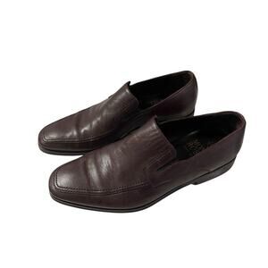 Men's Monte Rosso Slip On Loafers Shoes Soft Leather Black Made In Italy Size 9M